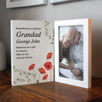 Personalised Memorial Wooden Hinged 6x4 Photo Frame | Photo Frames, Albums and Guestbooks