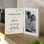 Personalised Anniversary Wooden Hinged 6x4 Photo Frame for Anniversary