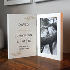 Personalised Anniversary Wooden Hinged 6x4 Photo Frame for Anniversary