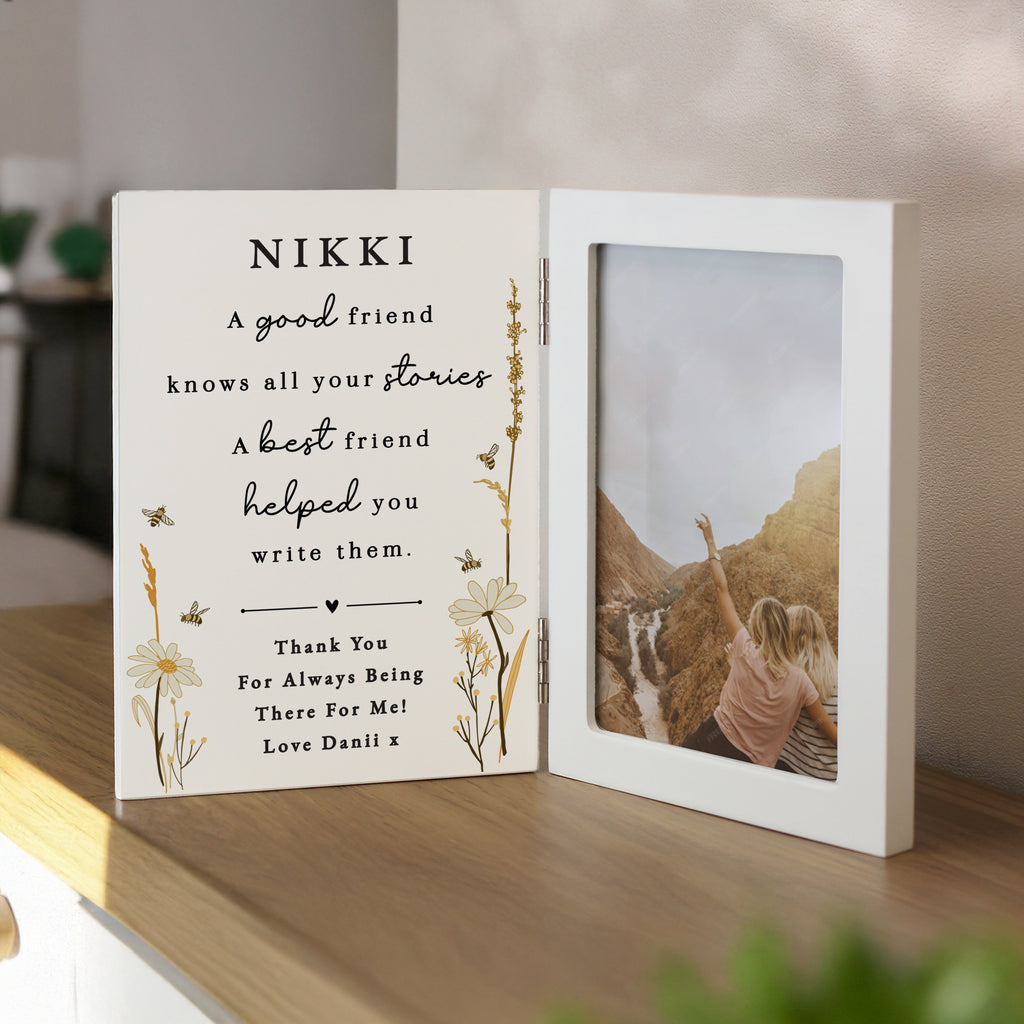 Personalised Friend Wooden Hinged 6x4 Photo Frame | Photo Frames, Albums and Guestbooks | Inspired Creative Gifts