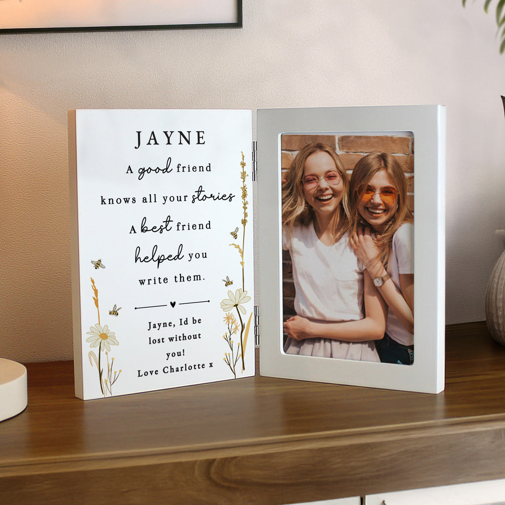 Personalised Friend Wooden Hinged 6x4 Photo Frame | Photo Frames, Albums and Guestbooks | Inspired Creative Gifts