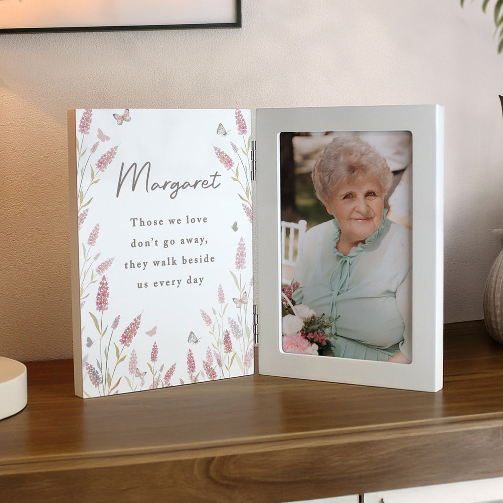 Personalised Floral Wooden Hinged 6x4 Photo Frame | Photo Frames, Albums and Guestbooks | Inspired Creative Gifts