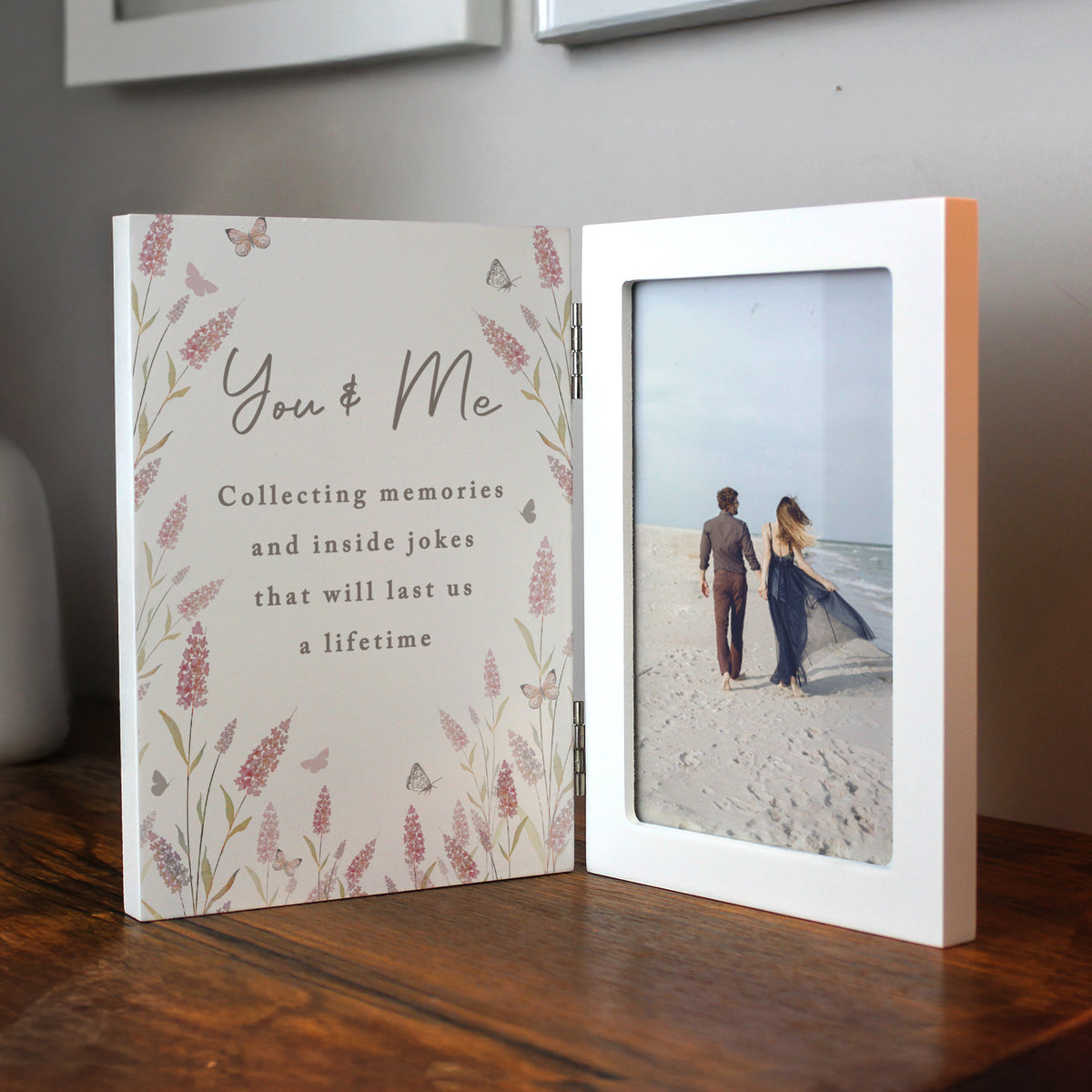 Personalised Floral Wooden Hinged 6x4 Photo Frame | Photo Frames, Albums and Guestbooks | Inspired Creative Gifts