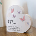 Personalised Butterfly Grey Heart Ornament | Ornaments | Inspired Creative Gifts