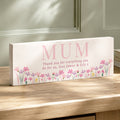Personalised Floral Wooden Mum Ornament
