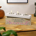 Personalised Floral Wooden Triple Tea Light Box | Candles & Reed Diffusers | Inspired Creative Gifts