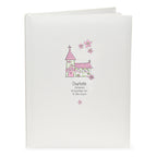 Personalised Whimsical Church Pink Traditional Photo Album for Christening