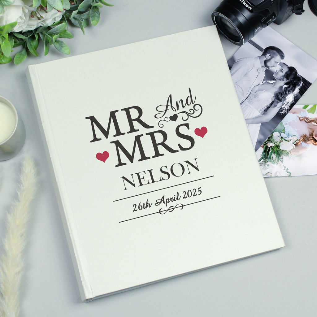 Personalised Mr & Mrs Traditional Photo Album | Wedding Gift