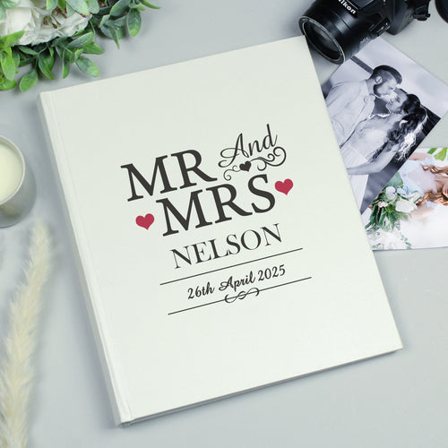 Personalised Mr & Mrs Traditional Photo Album | Wedding Gift