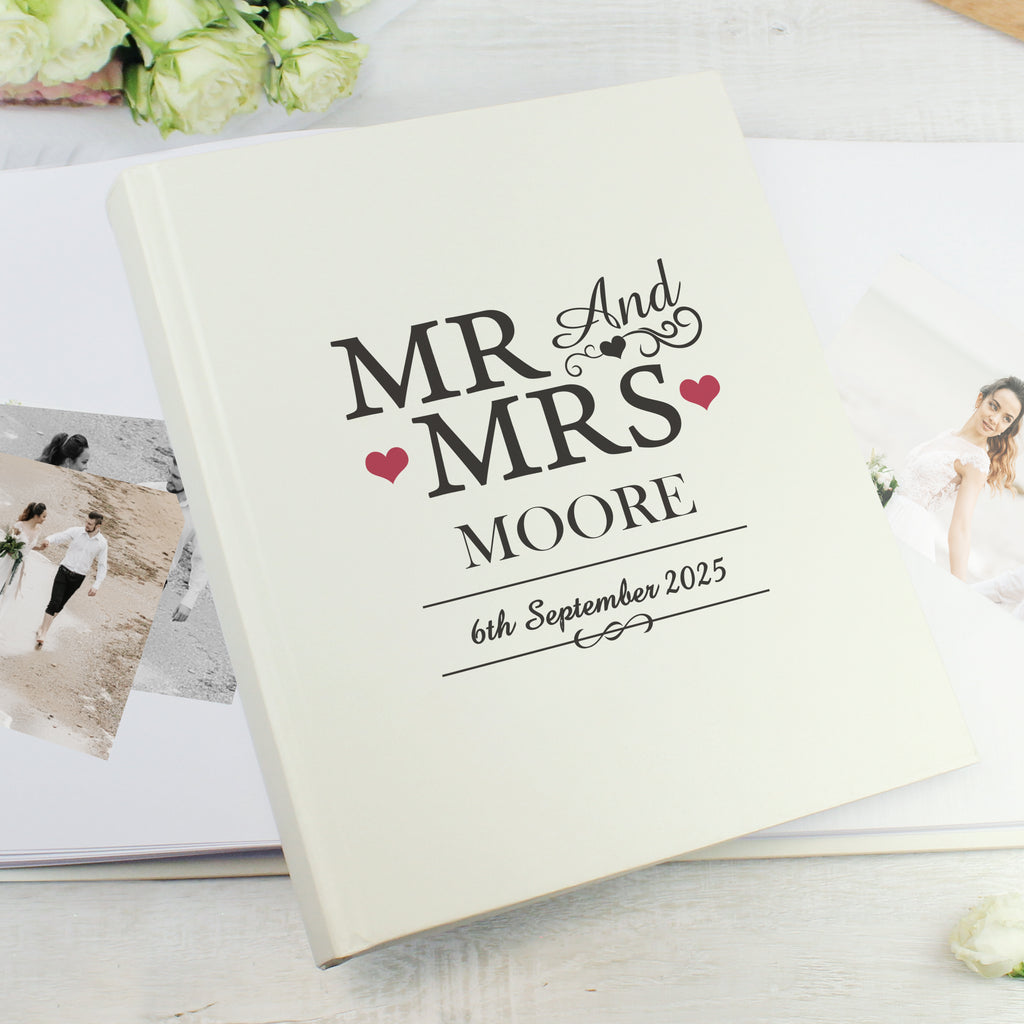 Personalised Mr & Mrs Traditional Photo Album | Wedding Gift