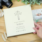 Personalised Silver Cross Square Photo Album | Wedding Gift