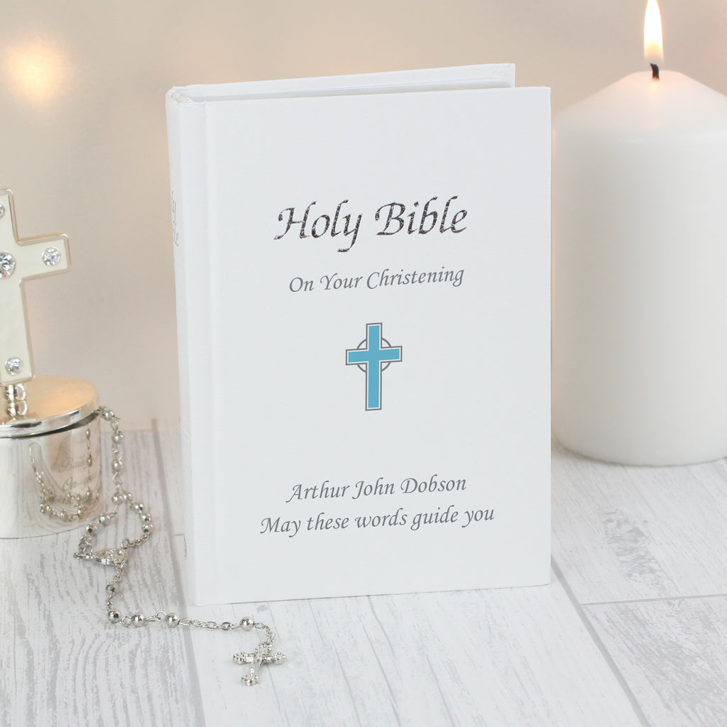 Personalised Blue Cross Bible | Christening Gift