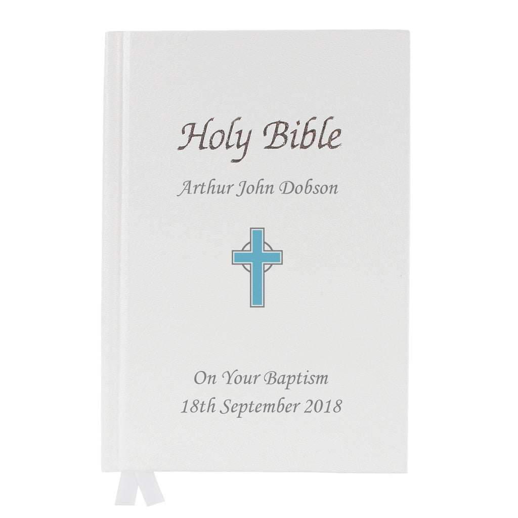 Personalised Blue Cross Bible | Christening Gift