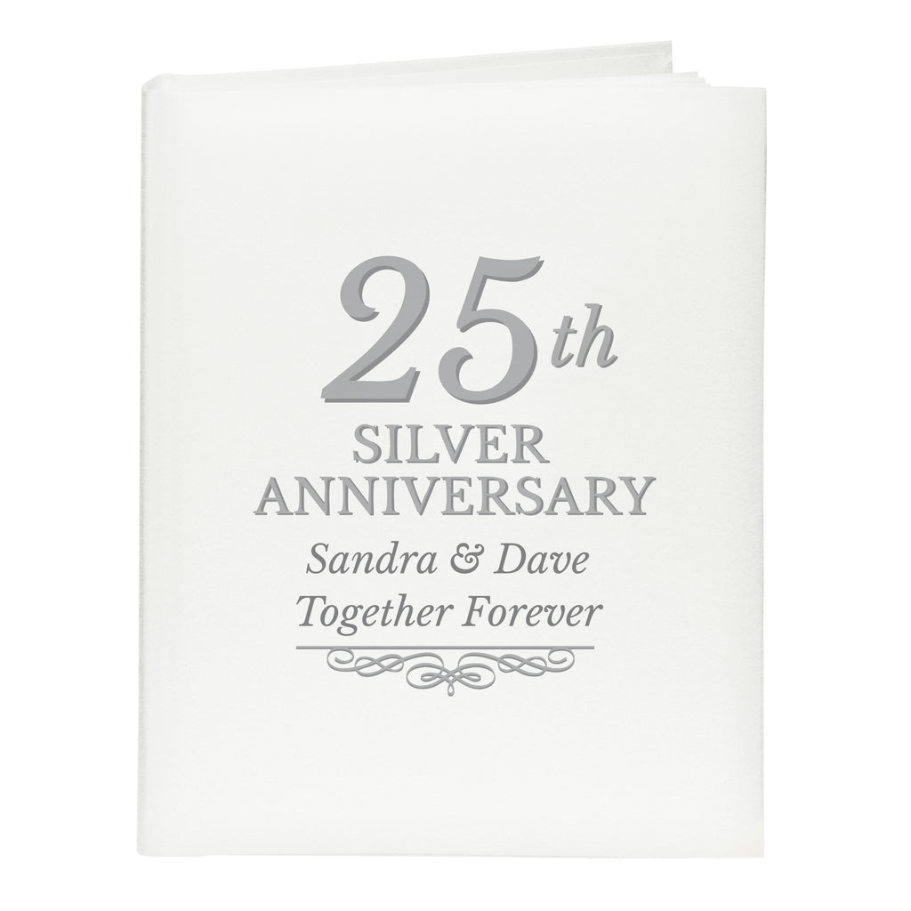 Personalised 25th Silver Anniversary Traditional Photo Album - Photo Album - Inspired Creative Gifts