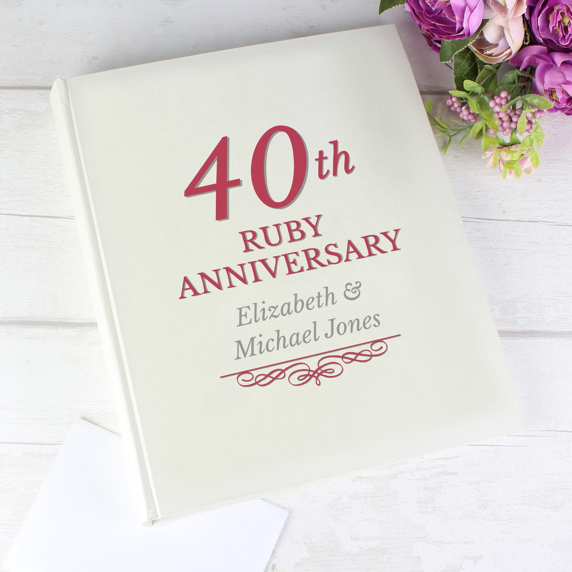 Personalised 40th Ruby Anniversary Traditional Photo Album - Photo Album - Inspired Creative Gifts