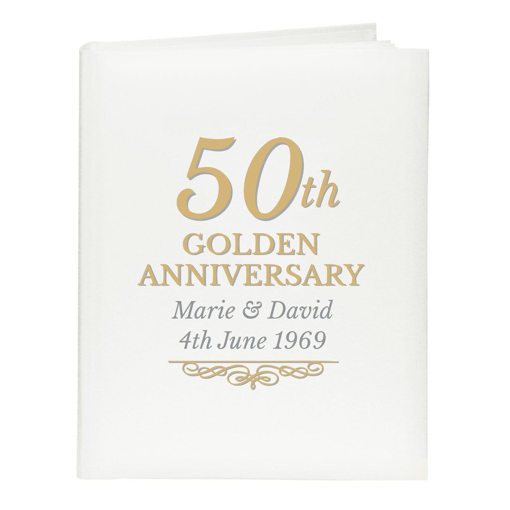 Personalised 50th Golden Anniversary Traditional Photo Album - Photo Album - Inspired Creative Gifts