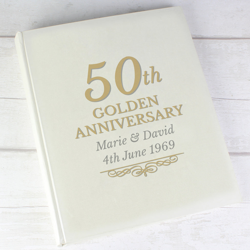 Personalised 50th Golden Anniversary Traditional Photo Album - Photo Album - Inspired Creative Gifts