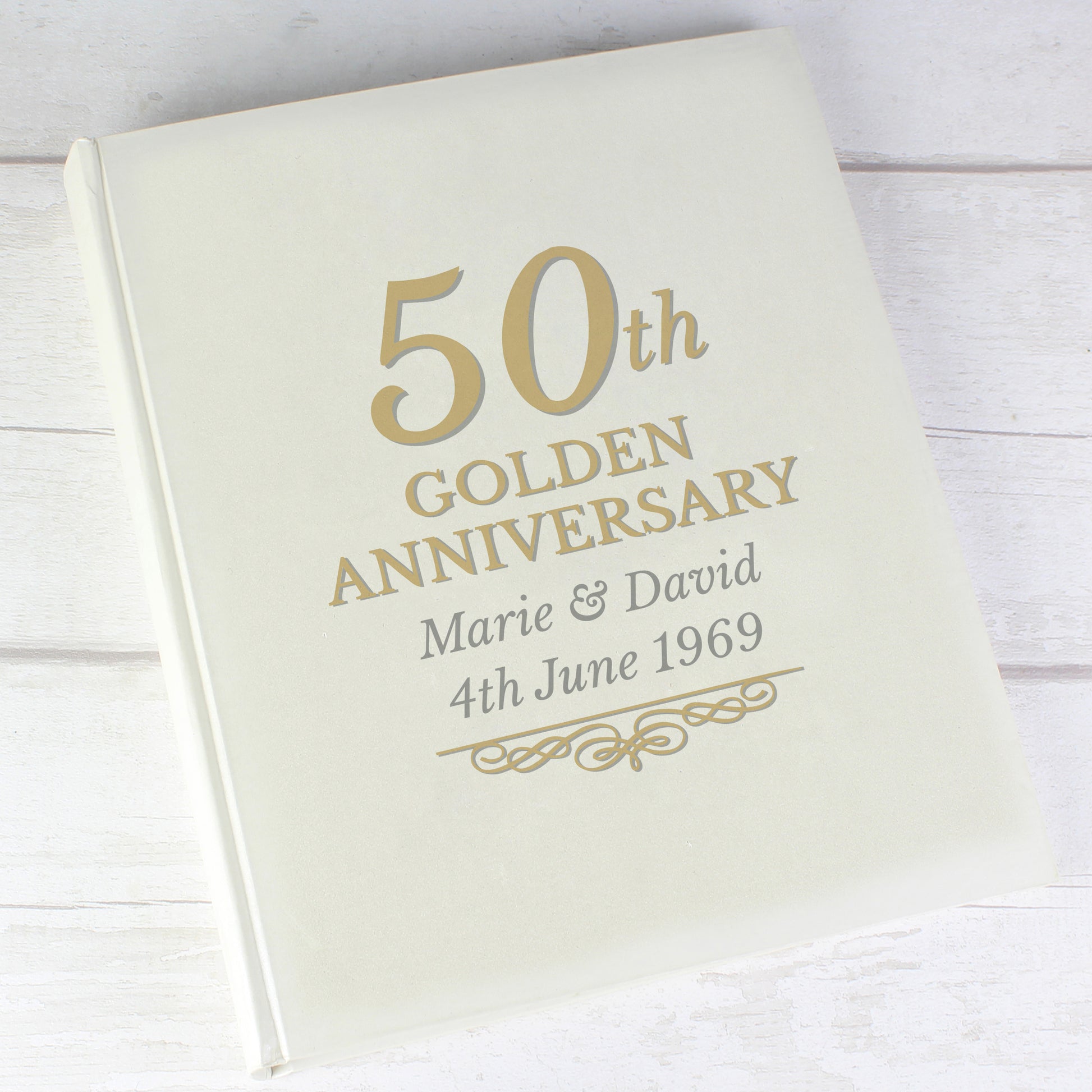 Personalised 50th Golden Anniversary Traditional Photo Album - Photo Album - Inspired Creative Gifts
