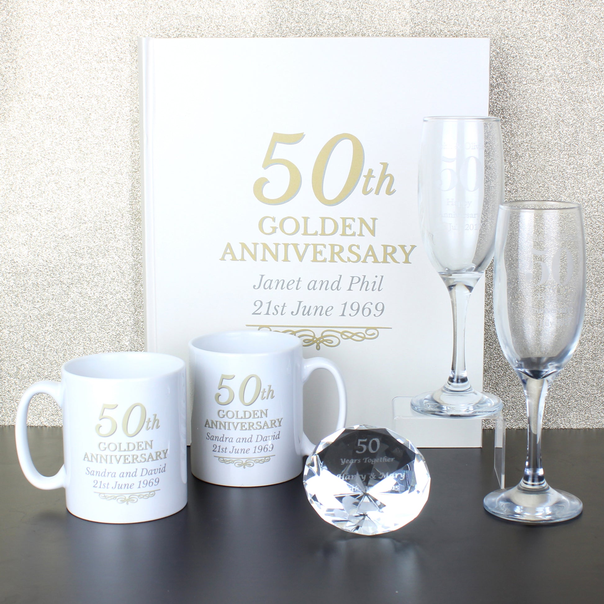 Personalised 50th Golden Anniversary Traditional Photo Album - Photo Album - Inspired Creative Gifts