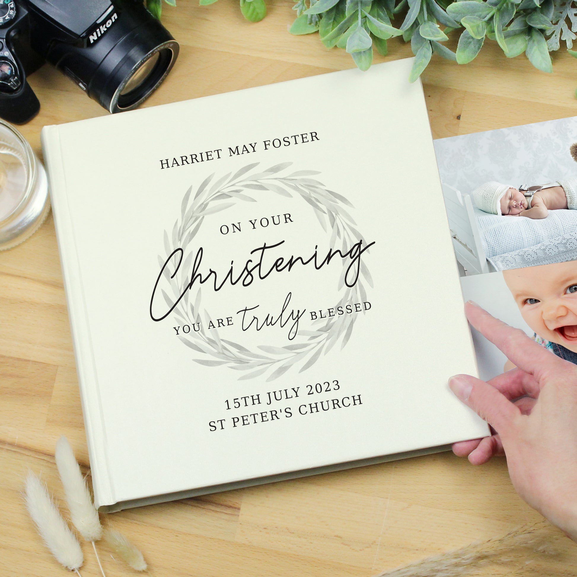 Personalised Truly Blessed Christening Square Photo Album - Photo Album - Inspired Creative Gifts