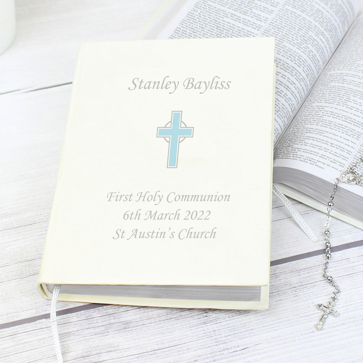 Personalised Blue Cross Holy Bible - Eco-friendly | Books | Inspired Creative Gifts
