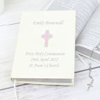 Personalised Pink Cross Holy Bible - Eco-friendly | Books