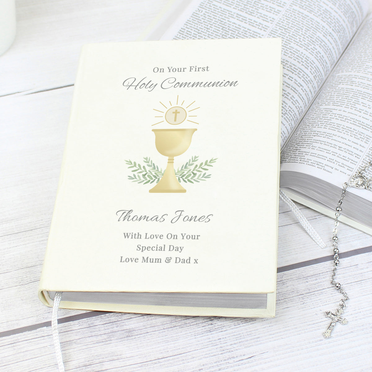 Personalised First Holy Communion Holy Bible - Eco-friendly | Christening Gift