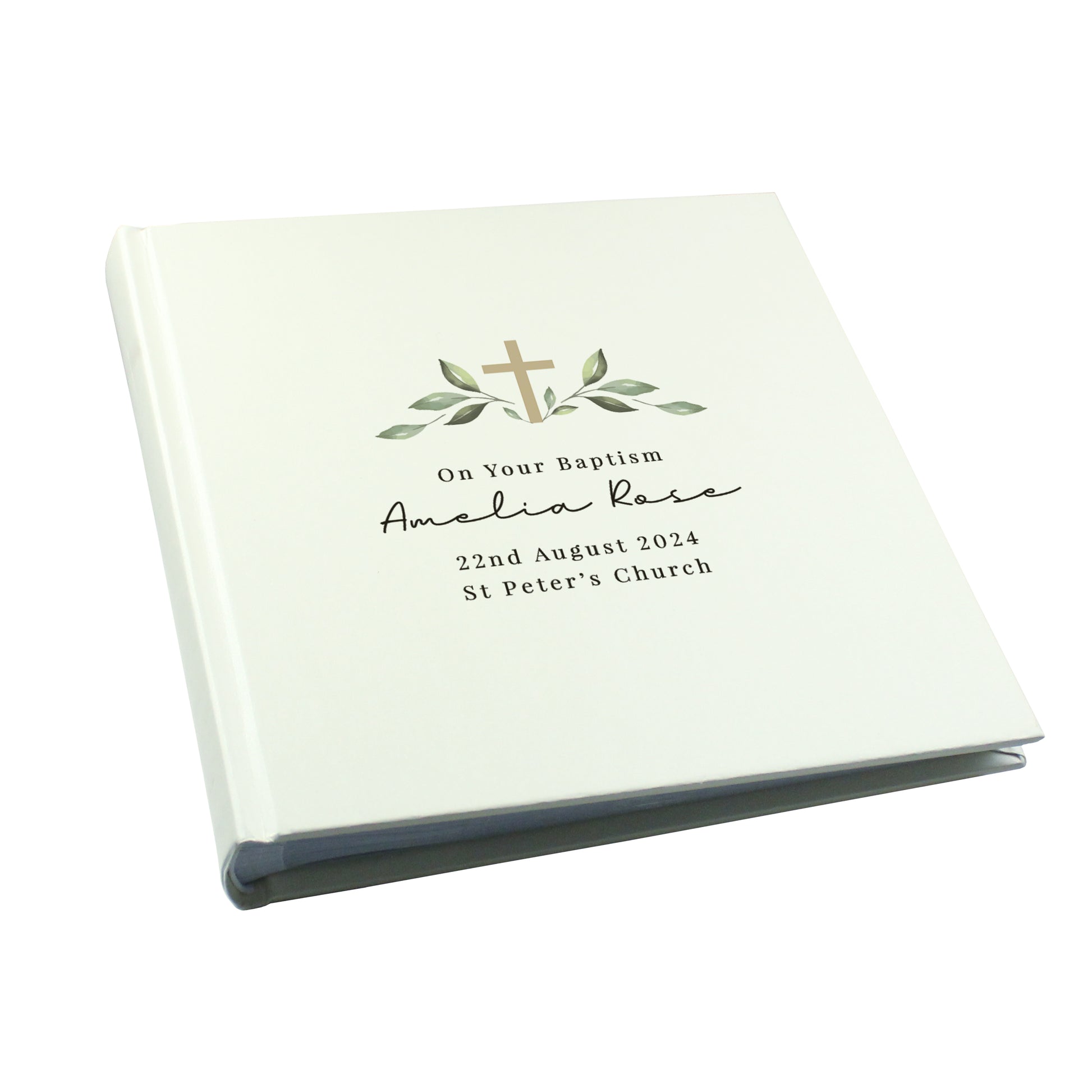 Personalised Religious Cross Square Photo Album - Photo Album - Inspired Creative Gifts