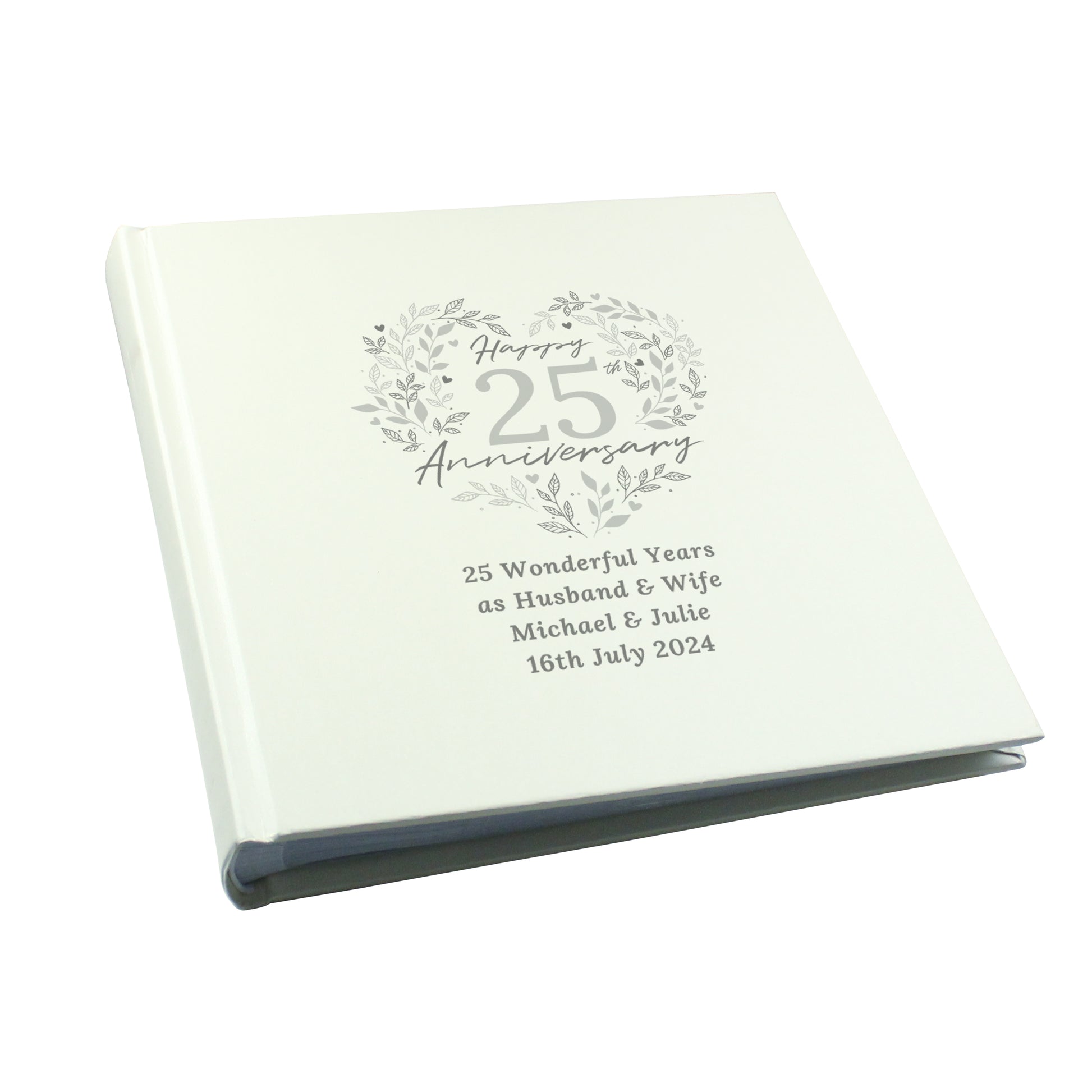Personalised 25th Silver Wedding Anniversary Photo Album - Photo Album - Inspired Creative Gifts