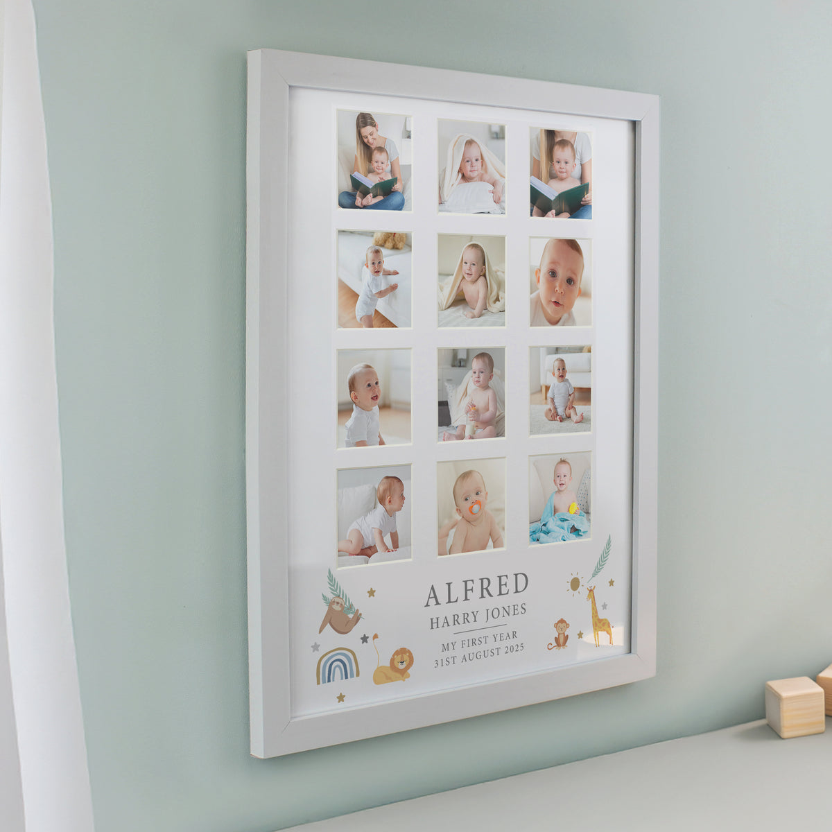 Personalised Animals White Multi Photo Frame | Poster Frames | Inspired Creative Gifts