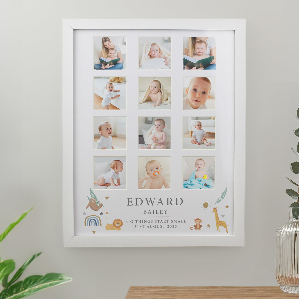 Personalised Animals White Multi Photo Frame | Poster Frames | Inspired Creative Gifts