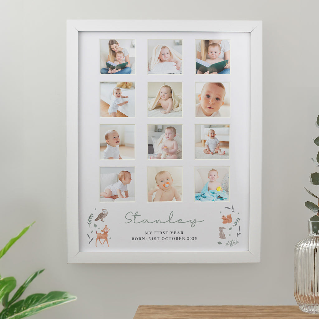 Personalised Woodland Animal White Multi Photo Frame - Picture Frame - Inspired Creative Gifts