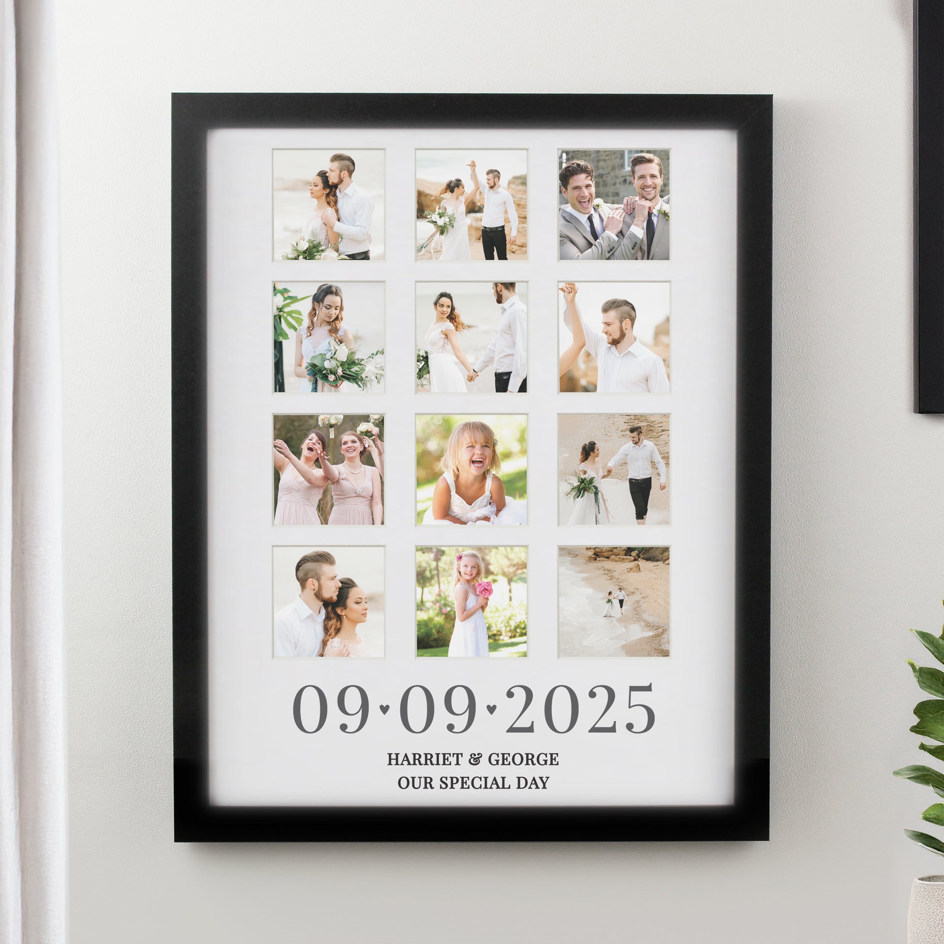 Personalised Special Date Black Multi Photo Frame - Picture Frame - Inspired Creative Gifts