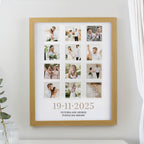 Personalised Special Date Oak Multi Photo Frame | Wedding Gift