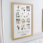 Personalised Special Date Oak Multi Photo Frame | Wedding Gift