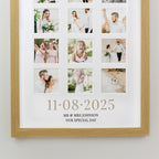 Personalised Special Date Oak Multi Photo Frame | Wedding Gift