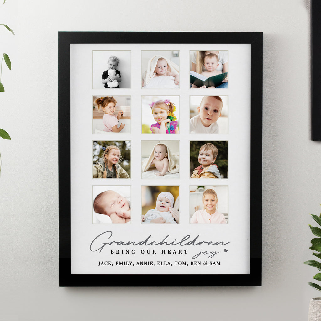 Personalised Grandchildren Black Multi Photo Frame - Picture Frame - Inspired Creative Gifts