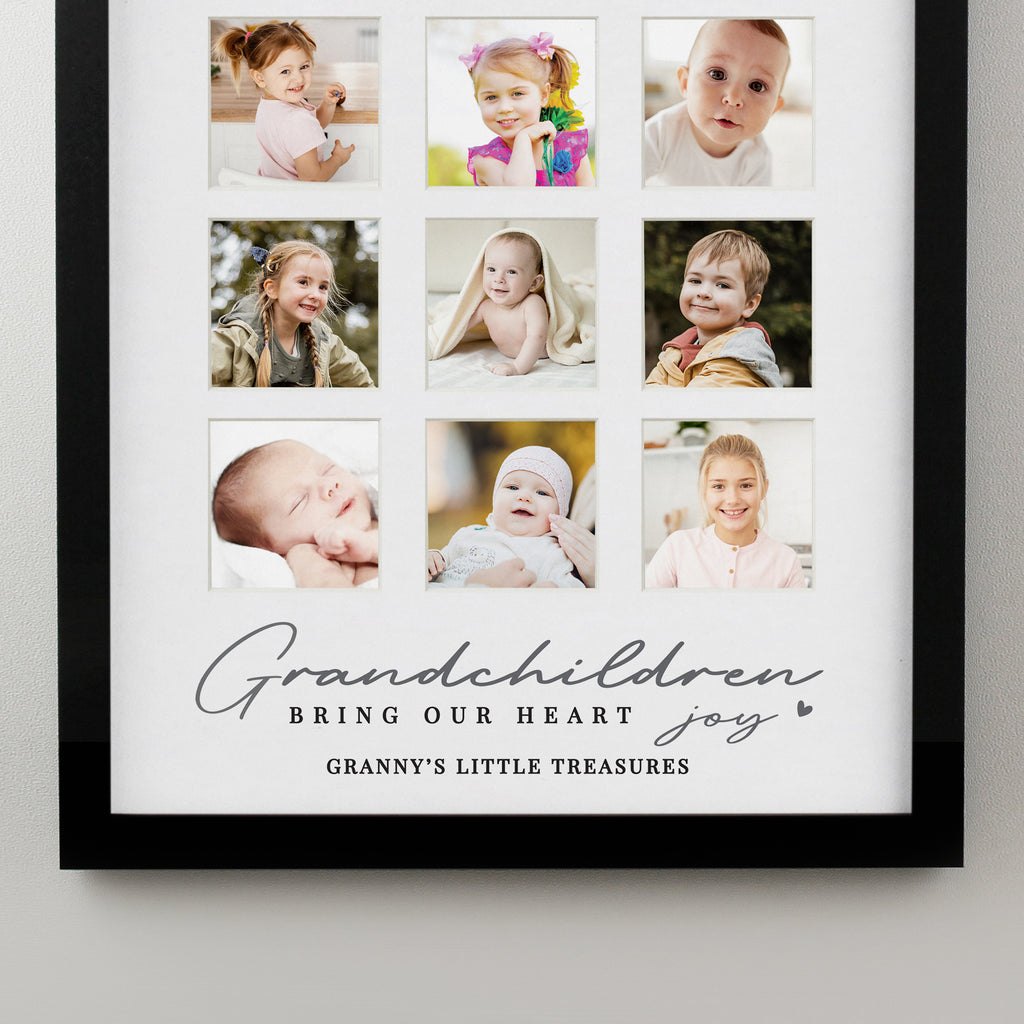Personalised Grandchildren Black Multi Photo Frame - Picture Frame - Inspired Creative Gifts