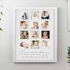 Personalised Grandchildren White Multi Photo Frame | Gift for Her