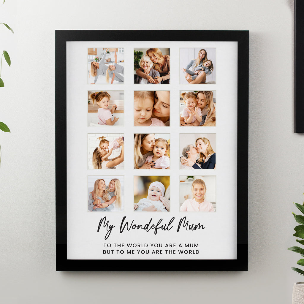 Personalised Black Multi Photo Frame | Poster Frames