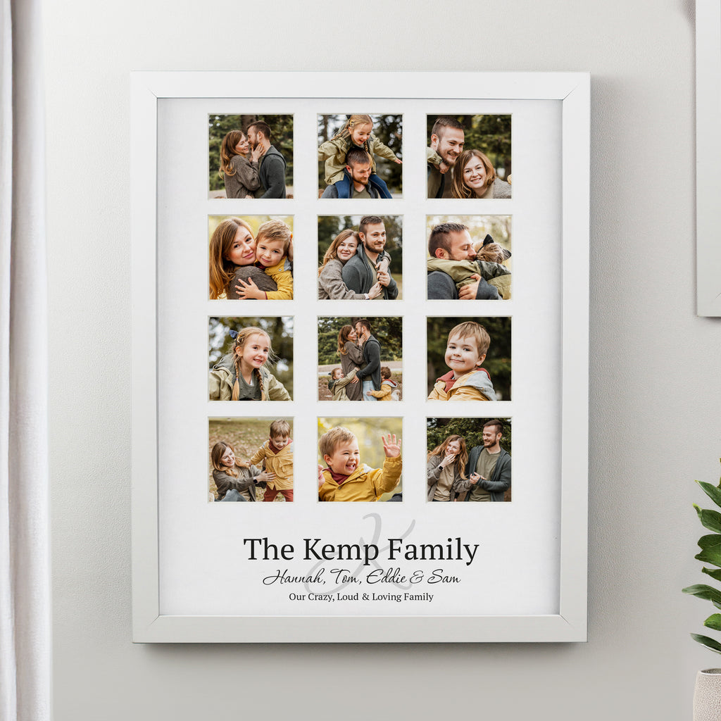Personalised Family White Multi Photo Frame | Poster Frames | Inspired Creative Gifts