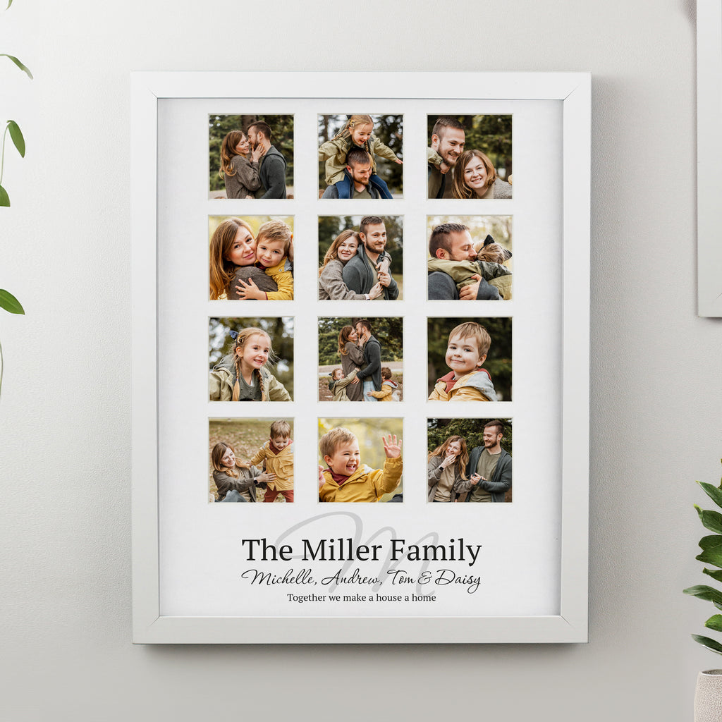 Personalised Family White Multi Photo Frame | Poster Frames | Inspired Creative Gifts