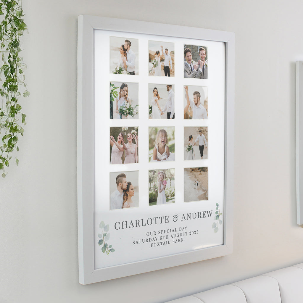 Personalised Wedding White Multi Photo Frame - Picture Frame - Inspired Creative Gifts
