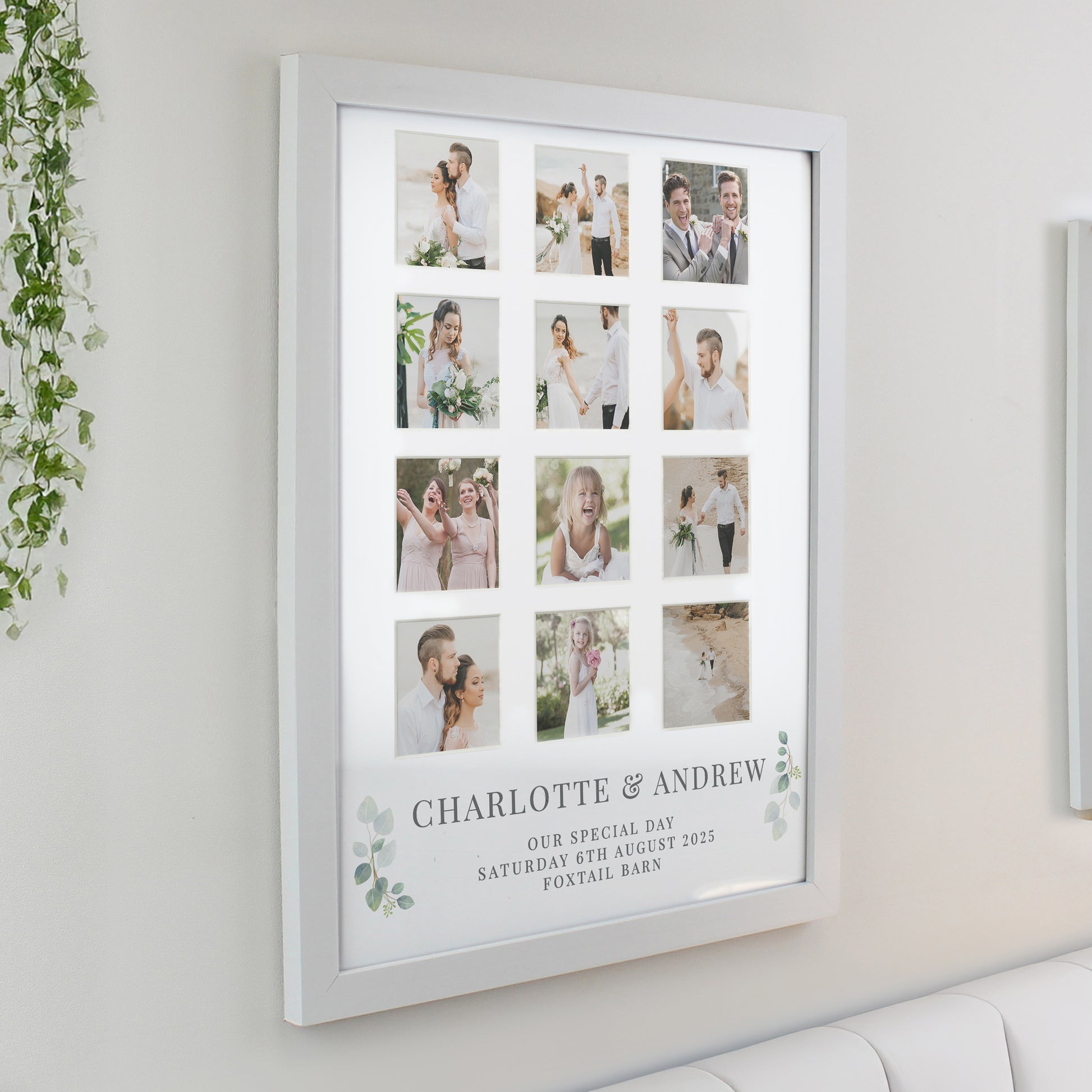 Personalised Wedding White Multi Photo Frame - Picture Frame - Inspired Creative Gifts