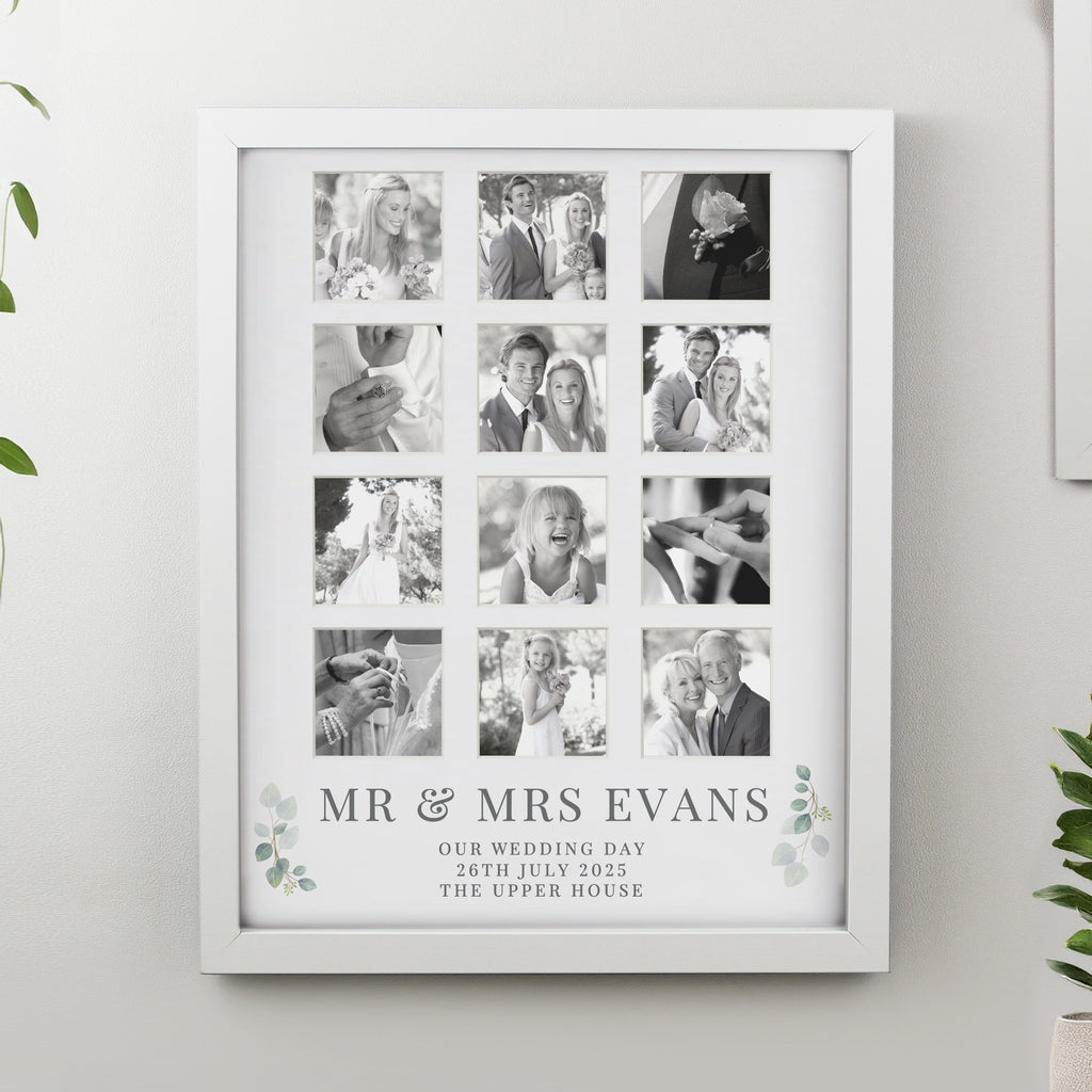 Personalised Wedding White Multi Photo Frame - Picture Frame - Inspired Creative Gifts