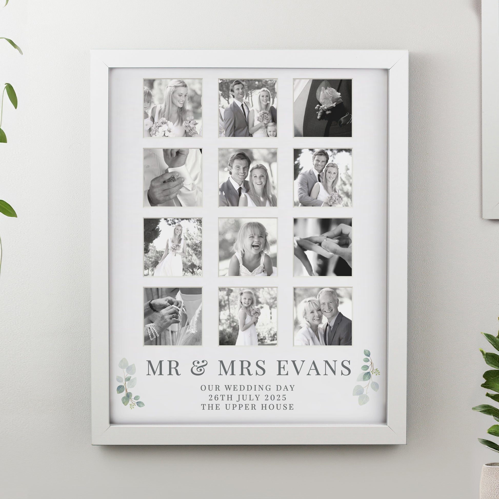 Personalised Wedding White Multi Photo Frame - Picture Frame - Inspired Creative Gifts
