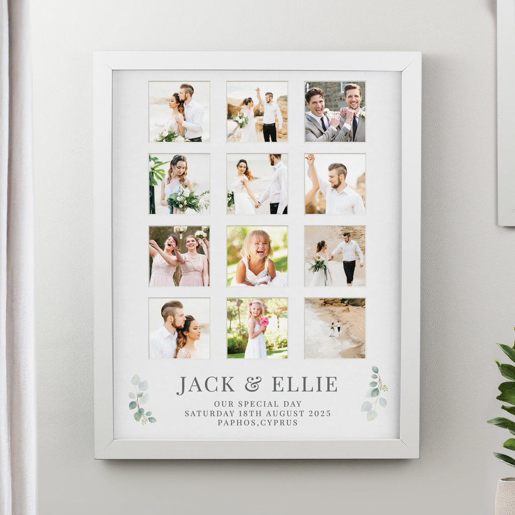 Personalised Wedding White Multi Photo Frame - Picture Frame - Inspired Creative Gifts