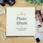 Personalised Black & Gold Free Text Square Album for Wedding