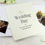 Personalised Black & Gold Free Text Traditional Album for Wedding