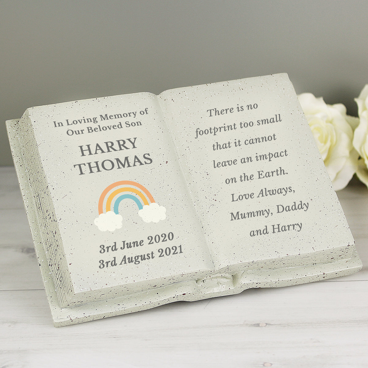 Personalised Rainbow Memorial Book for Memorial